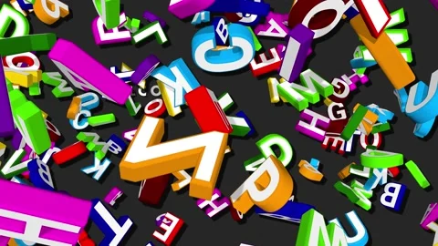 Letters Blast Slow Motion 3D Rendering, Back to School Text Appears Stock Footage 201865694