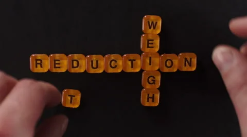 Letters Blocks Spell Weight Reduction Stock Footage 46636226