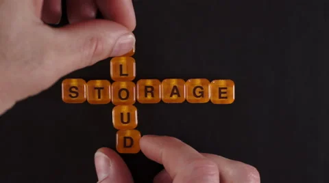 Letters Blocks Spelling Cloud Storage 動画素材 46664594