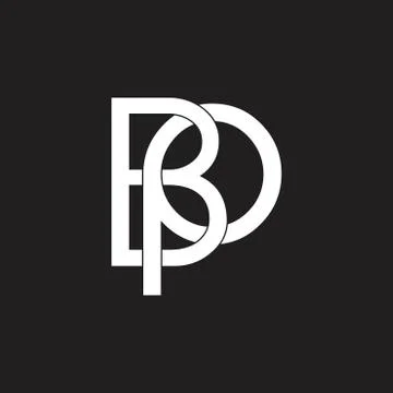 Letters bp linked monogram line logo vector Stock-Illustration