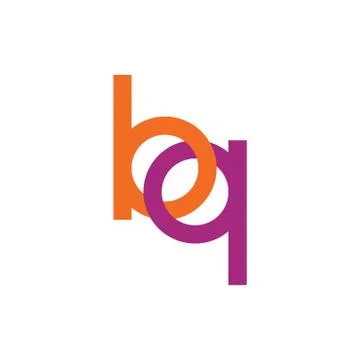 Letters bq simple linked logo vector Stock Illustration