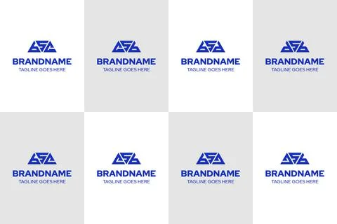 Letters BSC CSB BSD DSB BSE ESB BSH Logo Set Stock Illustration