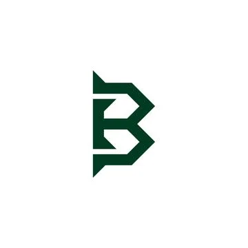 Letters bt simple linked abstract lines logo vector Stock Illustration