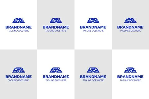 Letters BYT TYB BYS SYB BZC CZB BZD DZB Logo Set Stock Illustration