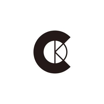 Letters cdk simple geometric outlines logo vector Illustrazione stock