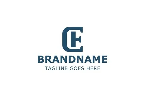 Letters CE or EC Monogram Simple Logo, suitable for any business with CE EC.. Stock Illustration