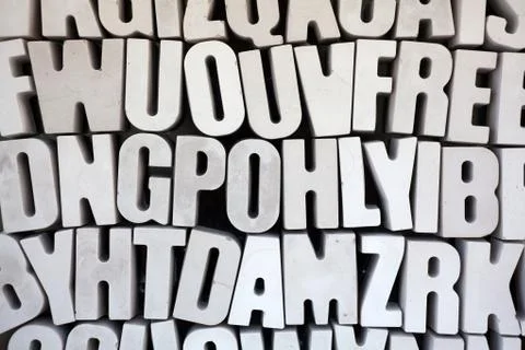 Letters cement texture Stock Photos