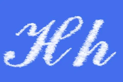 Letters of clouds Stock Illustration