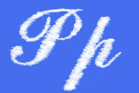 Letters of clouds Stock Illustration