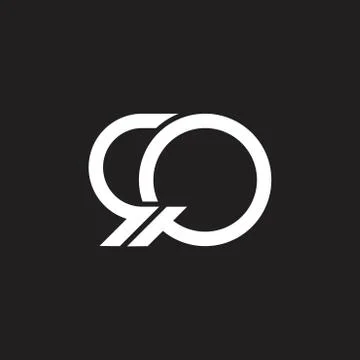 Letters co simple geometric line logo vector Stock Illustration