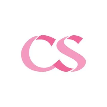 Letters cs simple geometric logo vector Stock Illustration