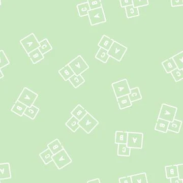 Letters cubes line icon vector black illustration Stock Illustration