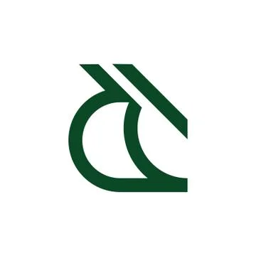 Letters d simple geometric line logo Stock Illustration