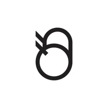 Letters d simple geometric line logo vector Stock Illustration