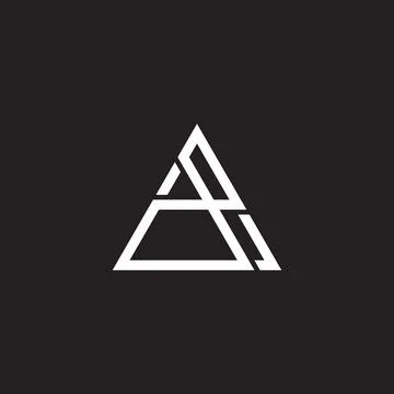 Letters da abstract triangles geometric logo vector Illustrazione stock