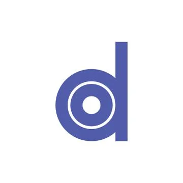 Letters do simple geometric line logo Stock Illustration