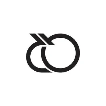 Letters do simple geometric line logo vector Stock Illustration