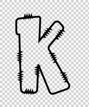 Letters Doodle Character 01 hand drawn sketch whimsical Illustrazione stock