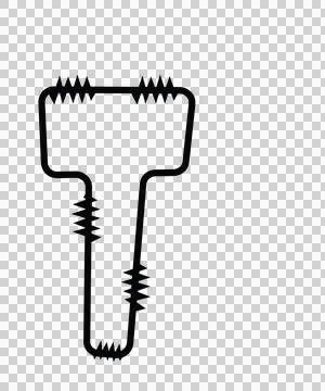 Letters Doodle Character 10 hand drawn sketch whimsical Illustrazione stock