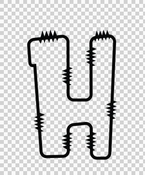 Letters Doodle Character 32 hand drawn sketch whimsical Illustrazione stock