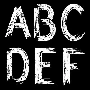 Letters drawn paint Stock Illustration