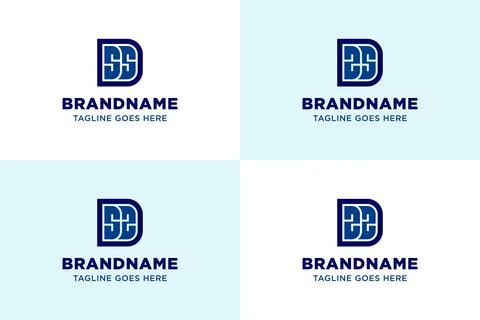 Letters DSS DZS DSZ DZZ Monogram Logo Set Stock Illustration