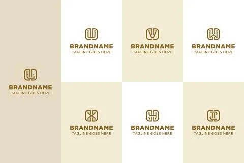 Letters DTD DUD DVD DWD DXD DYD DZD Monogram Logo Set Stock Illustration