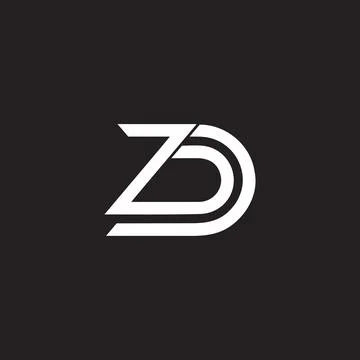 Letters dz fast run motion logo vector Stock Illustration