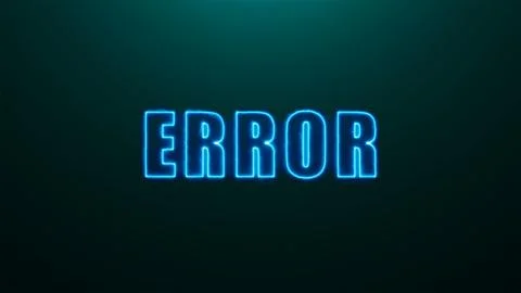 Letters of Error text on background with top light, 3d render background Stock Illustration