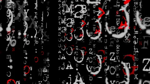 Letters Falls Stock Footage 32507130