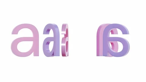 Letters floating on white background Stock Footage 144603186