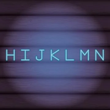 Letters font neon イラスト素材