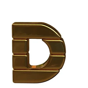 Letters from four horizontal blocks. letter d Stock Illustration