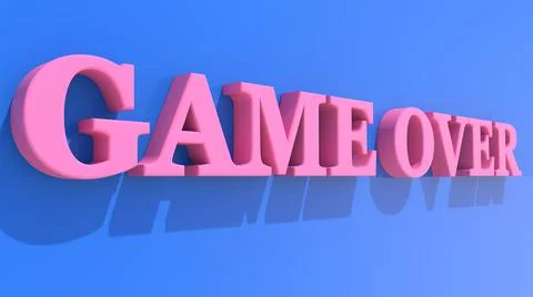 Letters with game over concept Ilustração Stock