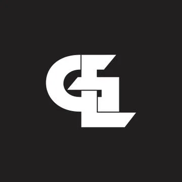 Letters gl linked simple logo vector Stock Illustration