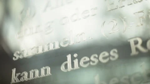 Letters on glass  Stock Footage 1089340