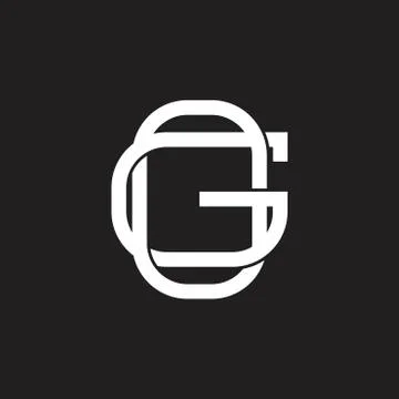 Letters go linked overlapping monogram logo Stock Illustration