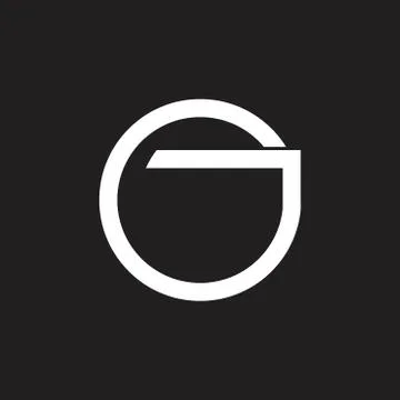 Letters go simple circle geometric line logo Stock Illustration