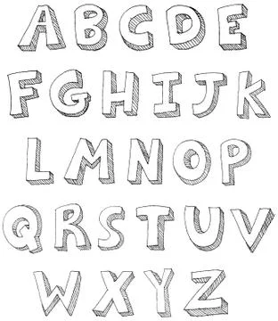 Letters hand written Stock Illustration
