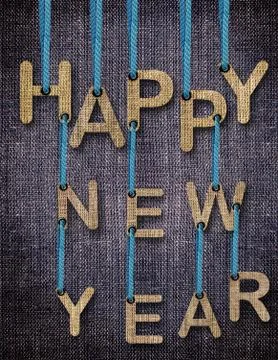 Letters hanging strings Stock Photos