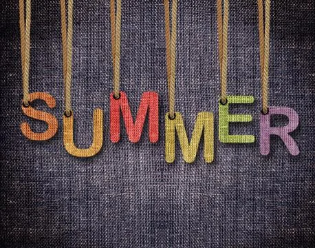 Letters hanging strings Stock Photos