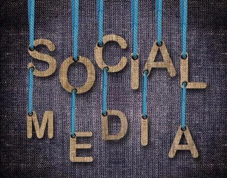 Letters hanging strings Stock Photos