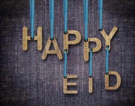 Letters hanging strings Foto stock