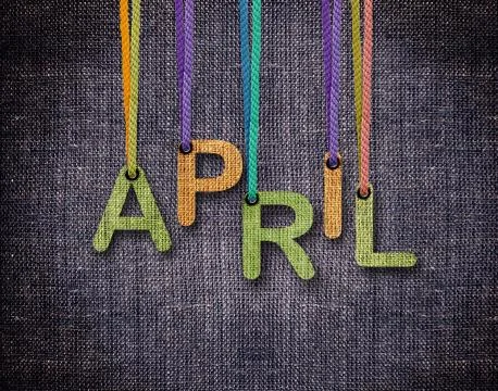 Letters hanging strings Stock Photos