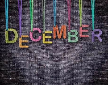 Letters hanging strings Stock Photos