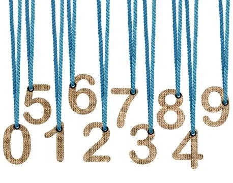 Letters hanging strings Stock Photos