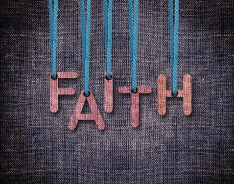 Letters hanging strings Stock Photos