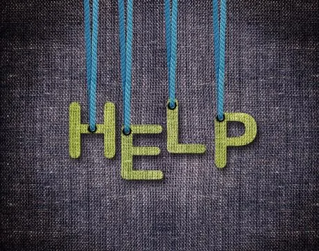 Letters hanging strings Stock Photos