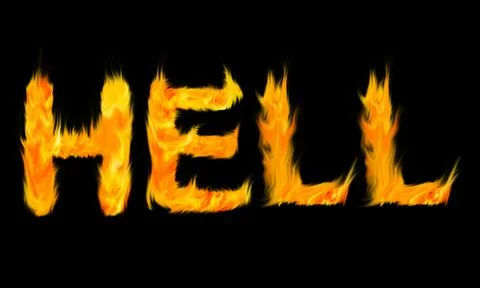 Letters Hell Fire Stock Illustration