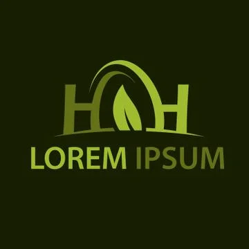 Letters HH icon Stock Illustration